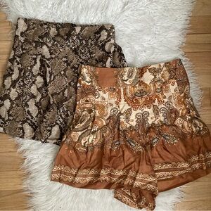 2 pairs of flowy shorts